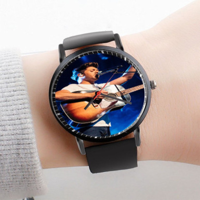 Pastele Niall Horan Watch Custom Unisex Black Quartz Watch Premium Gift Box Watches
