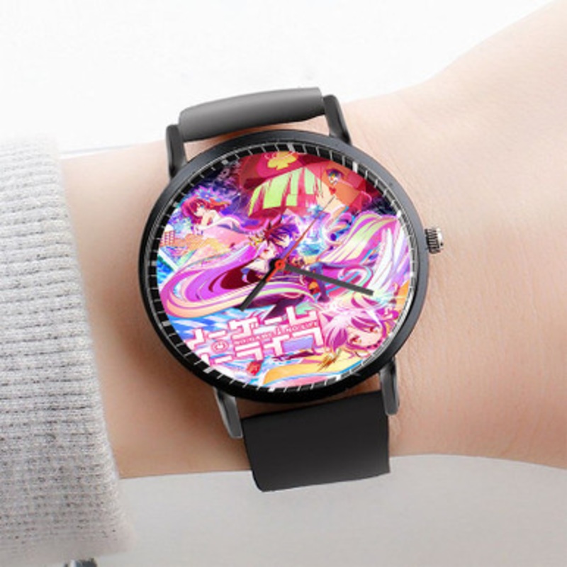 Pastele No Game No Life Watch Custom Unisex Black Quartz Watch Premium Gift Box Watches