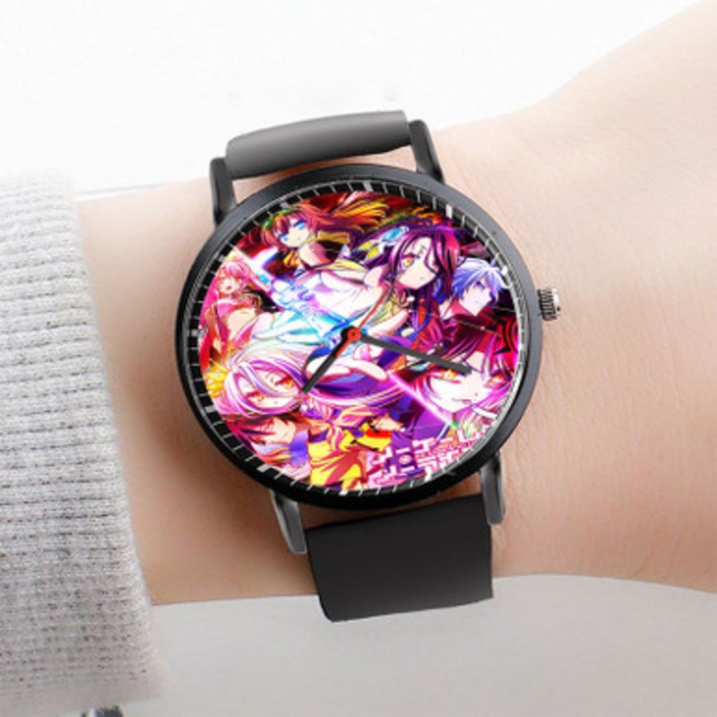 Pastele No Game No Life Zero Watch Custom Unisex Black Quartz Watch Premium Gift Box Watches