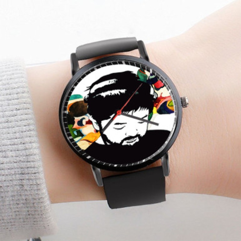 Pastele Nujabes Japanese Rapper Watch Custom Unisex Black Quartz Watch Premium Gift Box Watches
