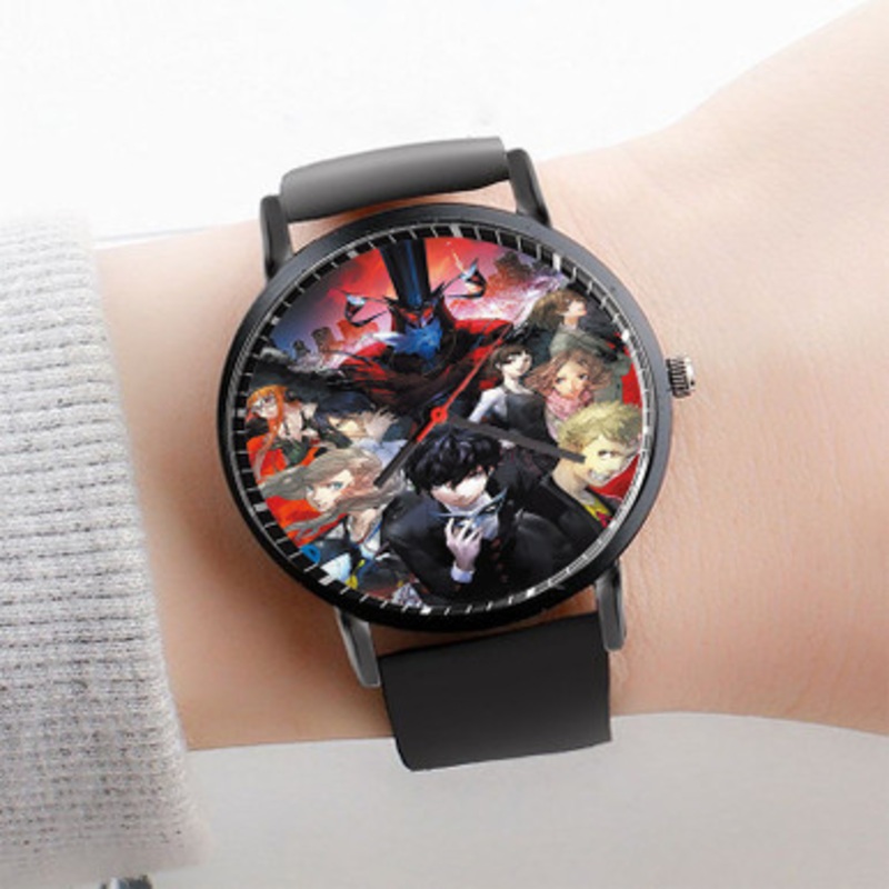 Pastele Persona Watch Custom Unisex Black Quartz Watch Premium Gift Box Watches