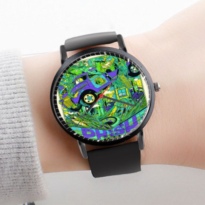 Pastele Phish Watch Custom Unisex Black Quartz Watch Premium Gift Box Watches