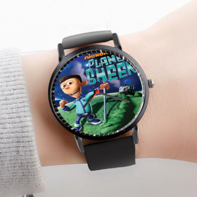 Pastele Planet Sheen Watch Custom Unisex Black Quartz Watch Premium Gift Box Watches