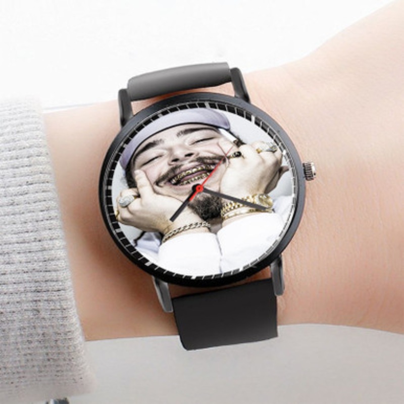 Pastele Post Malone Watch Custom Unisex Black Quartz Watch Premium Gift Box Watches