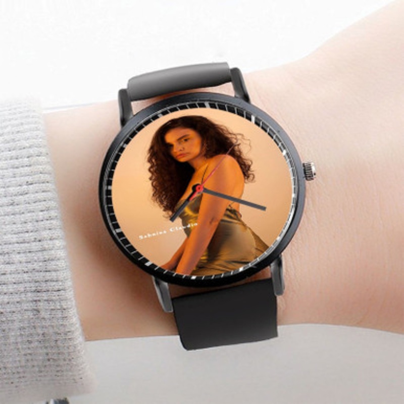 Pastele Sabrina Claudio Watch Custom Unisex Black Quartz Watch Premium Gift Box Watches