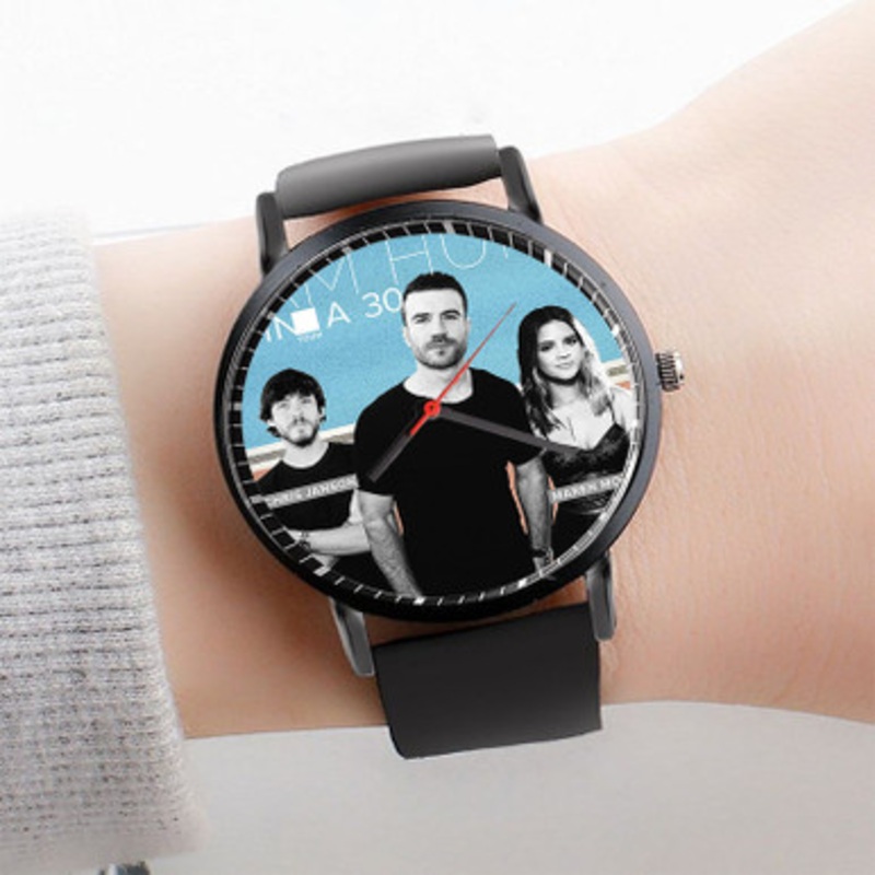 Pastele Sam Hunt 15 In A 30 Tour Watch Custom Unisex Black Quartz Watch Premium Gift Box Watches