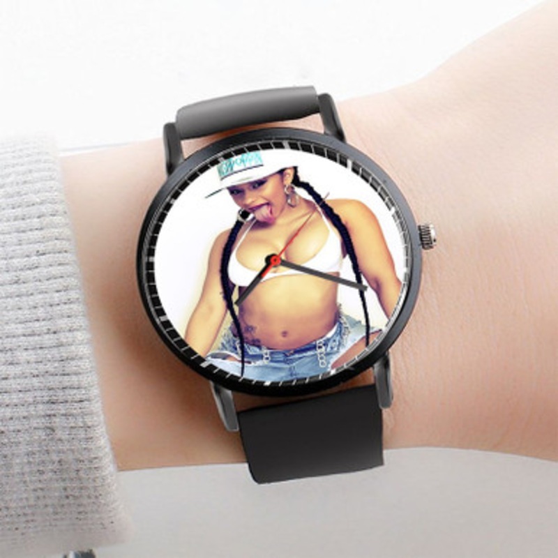 Pastele Sexy Cardi B Watch Custom Unisex Black Quartz Watch Premium Gift Box Watches