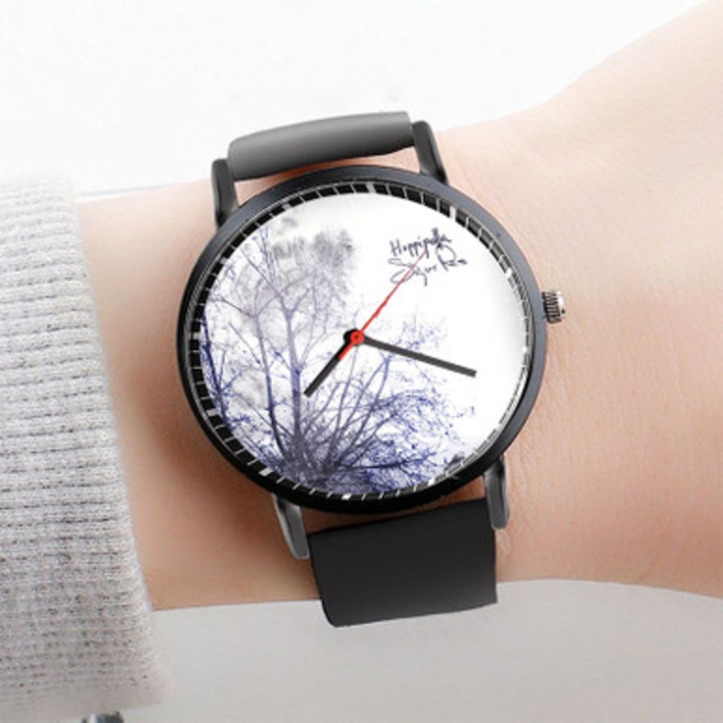Pastele Sigur Ros Hoppipolla Watch Custom Unisex Black Quartz Watch Premium Gift Box Watches