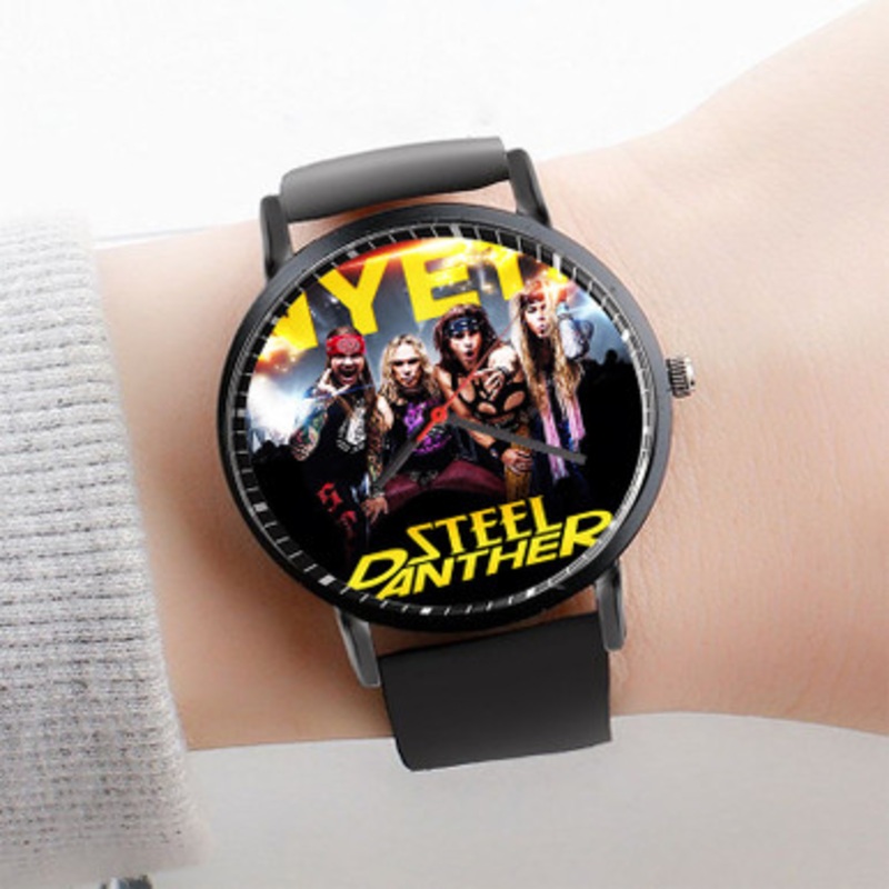 Pastele Steel Panther New Watch Custom Unisex Black Quartz Watch Premium Gift Box Watches