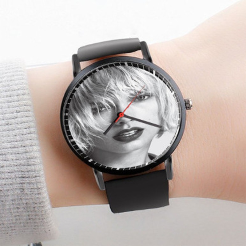 Pastele Taylor Swift Watch Custom Unisex Black Quartz Watch Premium Gift Box Watches