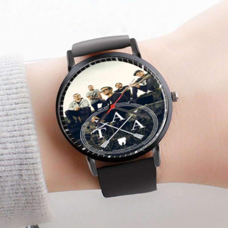 Pastele The Amity Affliction Watch Custom Unisex Black Quartz Watch Premium Gift Box Watches
