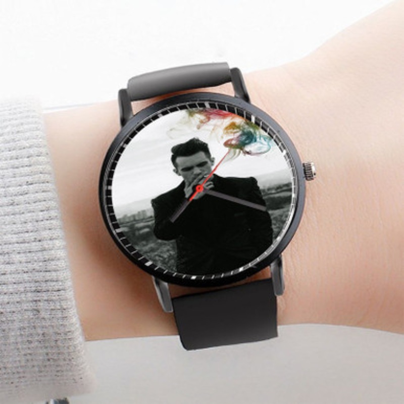 Pastele Brendon Urie Watch Custom Unisex Black Quartz Watch Premium Gift Box Watches