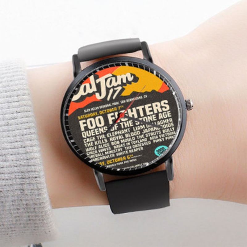 Pastele Cal Jam 17 Watch Custom Unisex Black Quartz Watch Premium Gift Box Watches