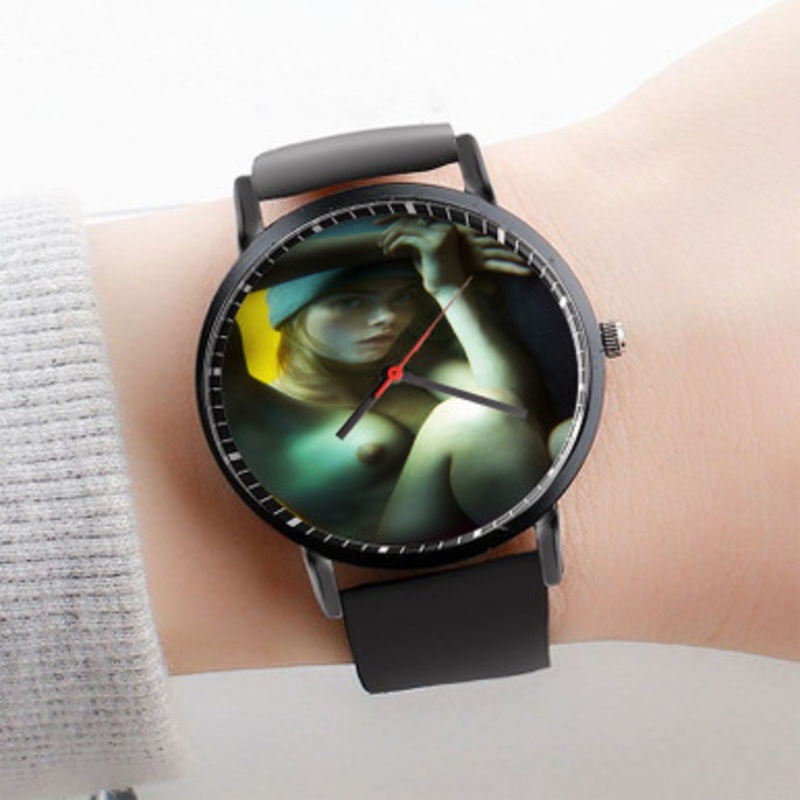 Pastele Cara Delevingne Sexy Art Watch Custom Unisex Black Quartz Watch Premium Gift Box Watches
