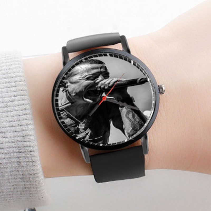 Pastele Chester Bennington Watch Custom Unisex Black Quartz Watch Premium Gift Box Watches