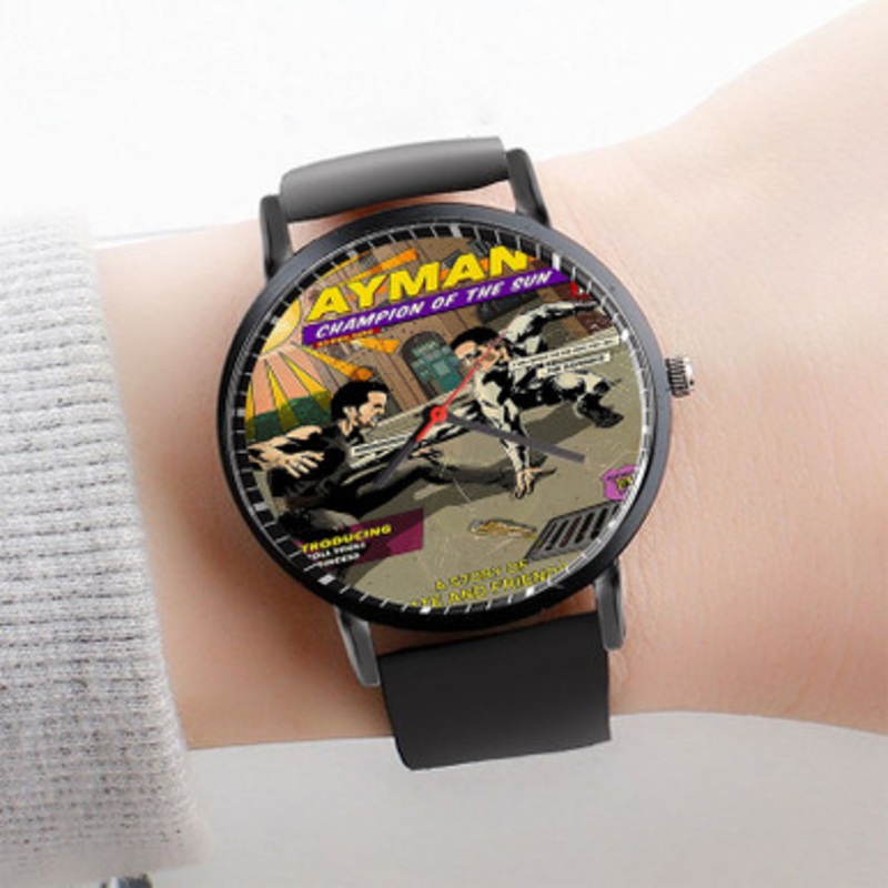Pastele Dayman in Champion Of The Sun Watch Custom Unisex Black Quartz Watch Premium Gift Box Watches