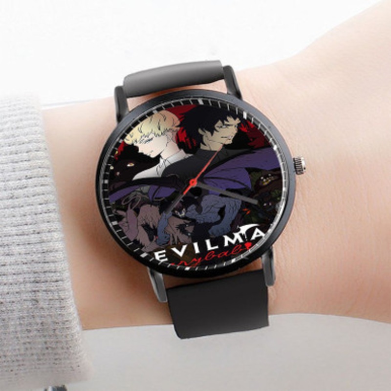 Pastele Devilman Crybaby Watch Custom Unisex Black Quartz Watch Premium Gift Box Watches