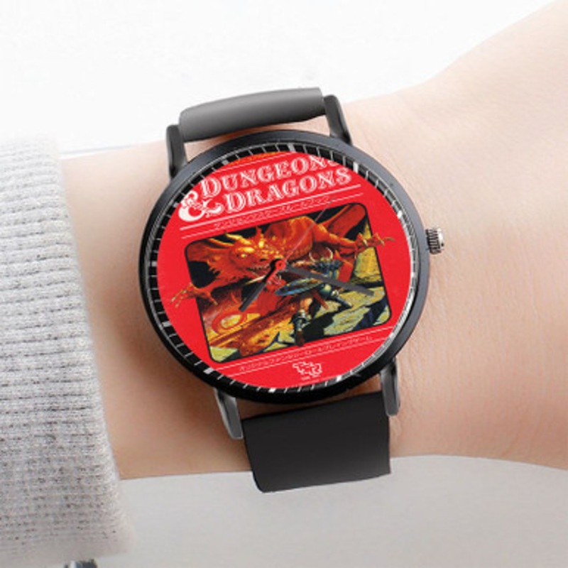 Pastele Dungeons and Dragons Art Watch Custom Unisex Black Quartz Watch Premium Gift Box Watches