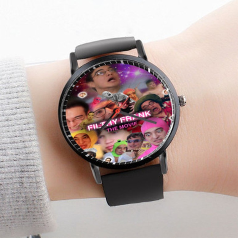 Pastele Filthy Frank The Movie Watch Custom Unisex Black Quartz Watch Premium Gift Box Watches