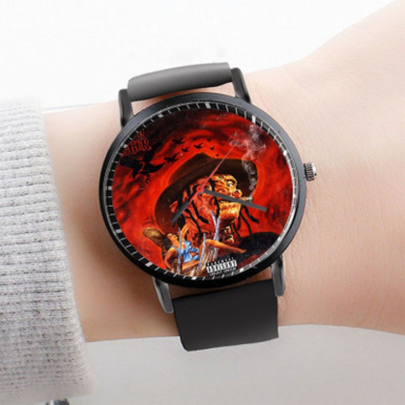 Pastele High Off Gun Powder Fredo Santana Feat Chief Keef Kodak Black Watch Custom Unisex Black Quartz Watch Premium Gift Box Watches