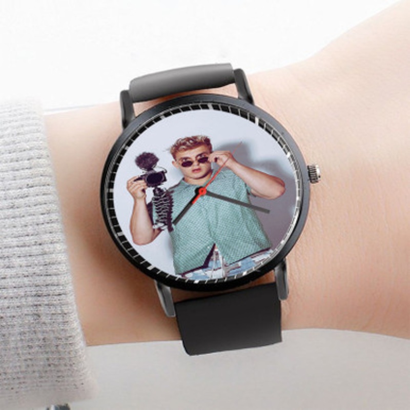 Pastele Jake Paul Watch Custom Unisex Black Quartz Watch Premium Gift Box Watches