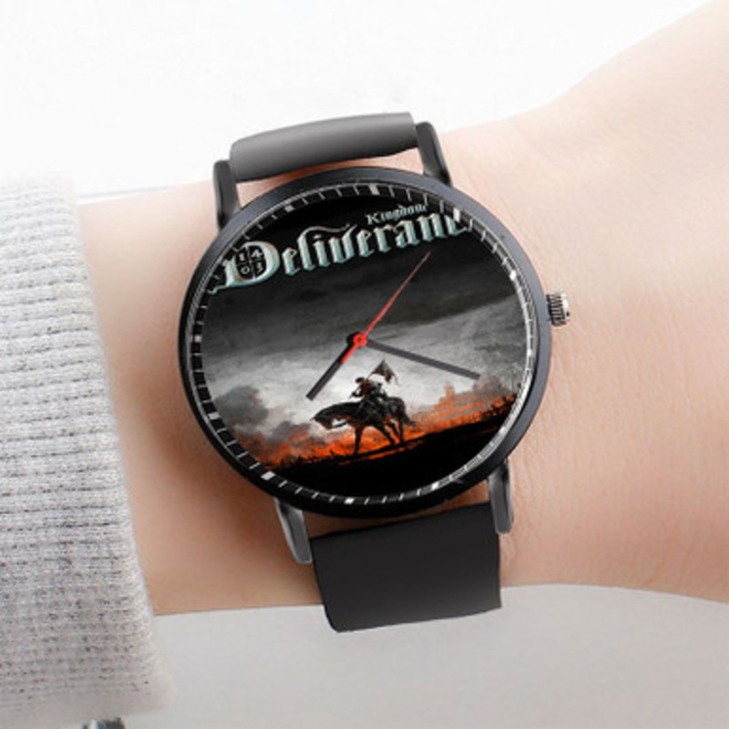 Pastele Kingdom Come Deliverance Watch Custom Unisex Black Quartz Watch Premium Gift Box Watches