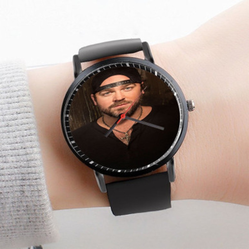 Pastele Lee Brice Watch Custom Unisex Black Quartz Watch Premium Gift Box Watches