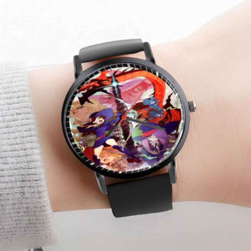 Pastele Little Witch Academia Watch Custom Unisex Black Quartz Watch Premium Gift Box Watches