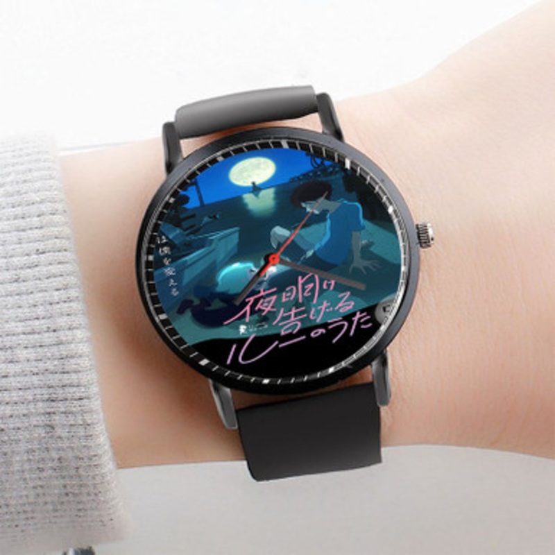 Pastele Lu Over the Wall Watch Custom Unisex Black Quartz Watch Premium Gift Box Watches