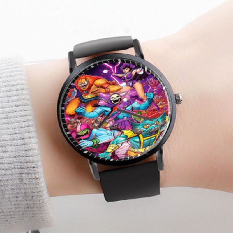 Pastele Masters of The Universe Watch Custom Unisex Black Quartz Watch Premium Gift Box Watches
