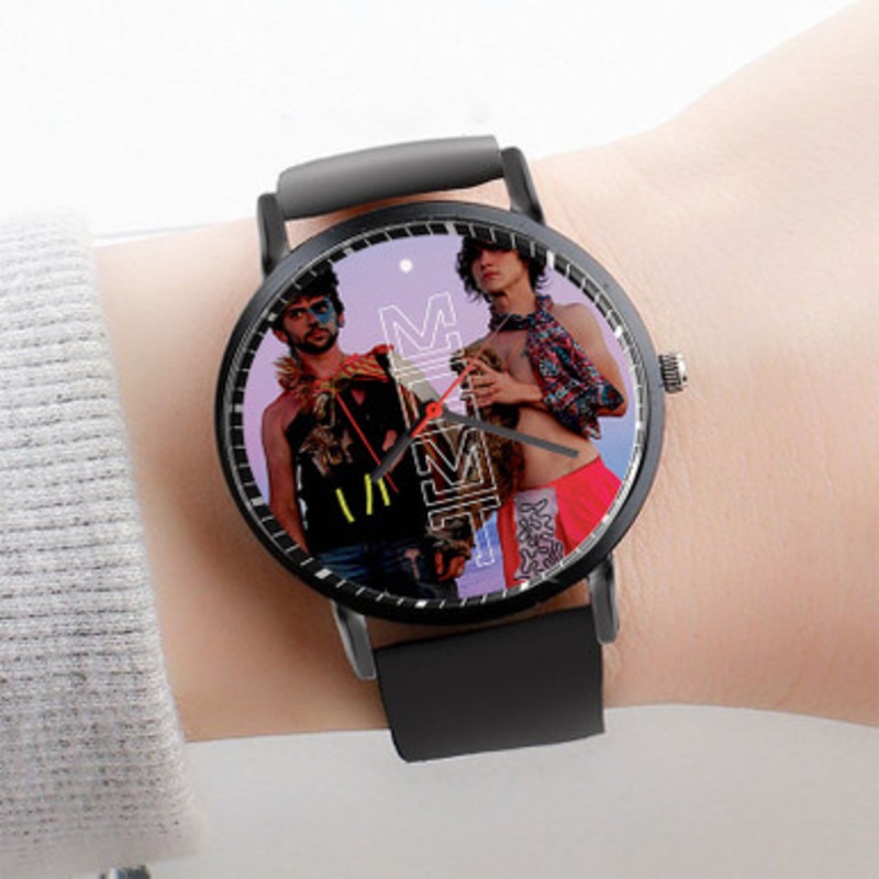 Pastele MGMT Watch Custom Unisex Black Quartz Watch Premium Gift Box Watches