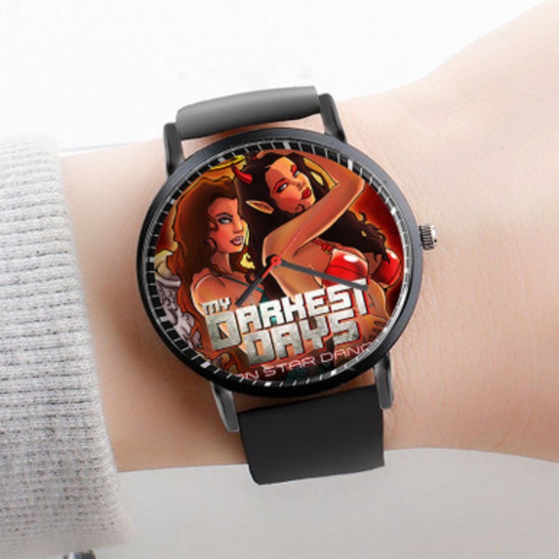 Pastele My Darkest Days Watch Custom Unisex Black Quartz Watch Premium Gift Box Watches