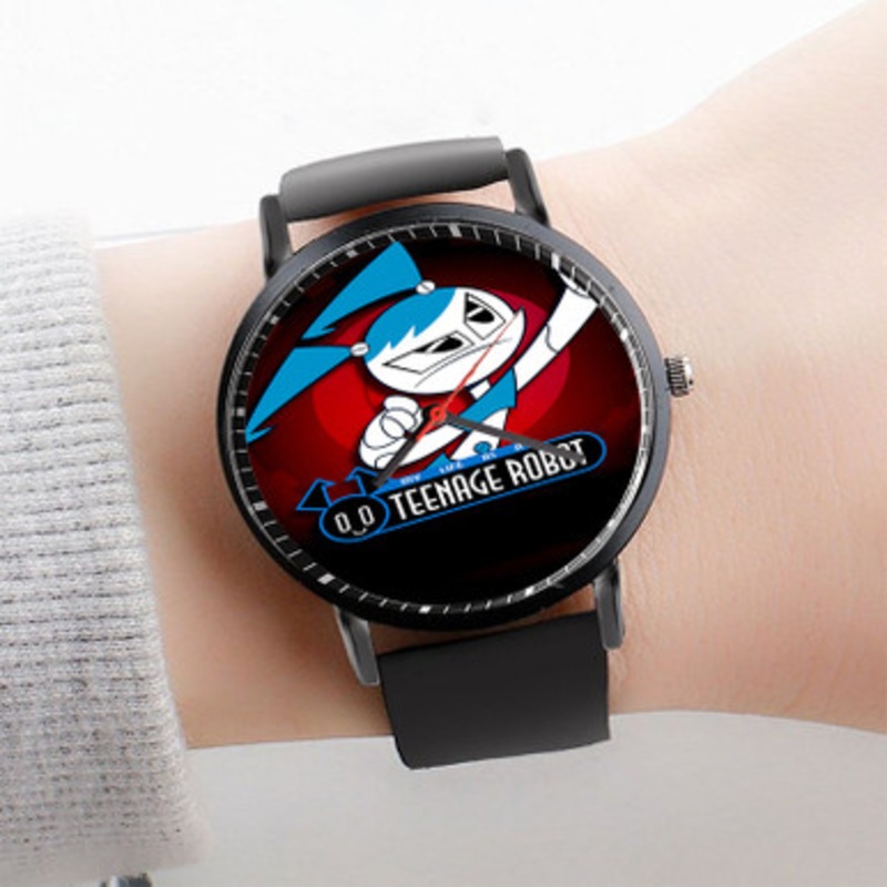 Pastele My Life as a Teenage Robot Watch Custom Unisex Black Quartz Watch Premium Gift Box Watches