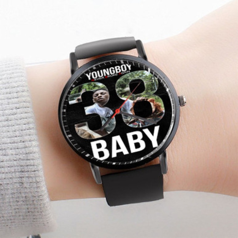 Pastele NBA Young Boy 38 Baby Watch Custom Unisex Black Quartz Watch Premium Gift Box Watches