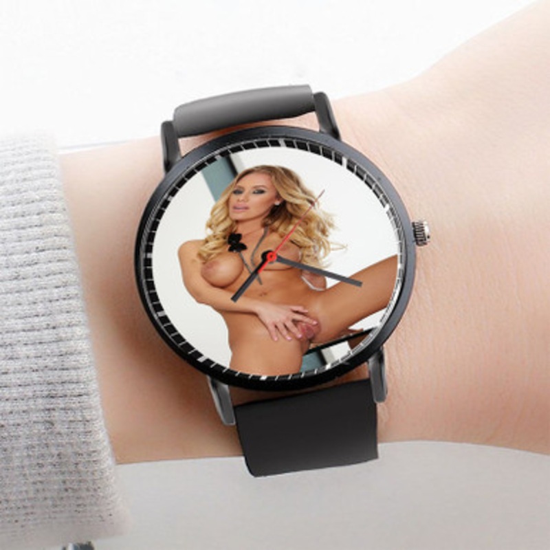Pastele Nicole Aniston Art Watch Custom Unisex Black Quartz Watch Premium Gift Box Watches