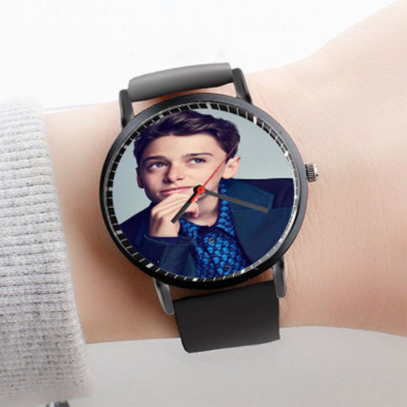 Pastele Noah Schnapp Watch Custom Unisex Black Quartz Watch Premium Gift Box Watches