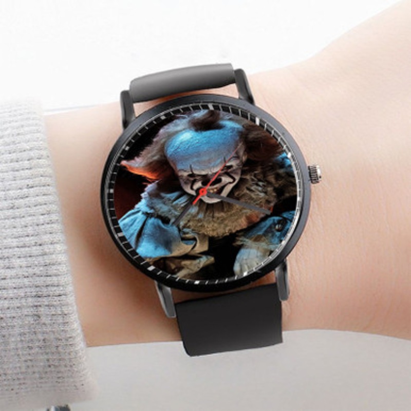 Pastele Pennywise IT Watch Custom Unisex Black Quartz Watch Premium Gift Box Watches
