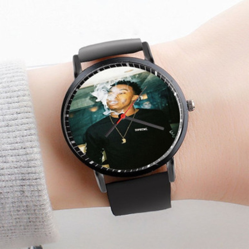 Pastele Playboi Carti Art Watch Custom Unisex Black Quartz Watch Premium Gift Box Watches