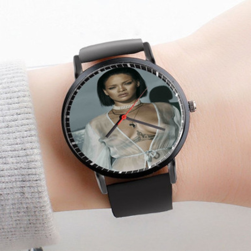 Pastele Rihanna Nude Watch Custom Unisex Black Quartz Watch Premium Gift Box Watches