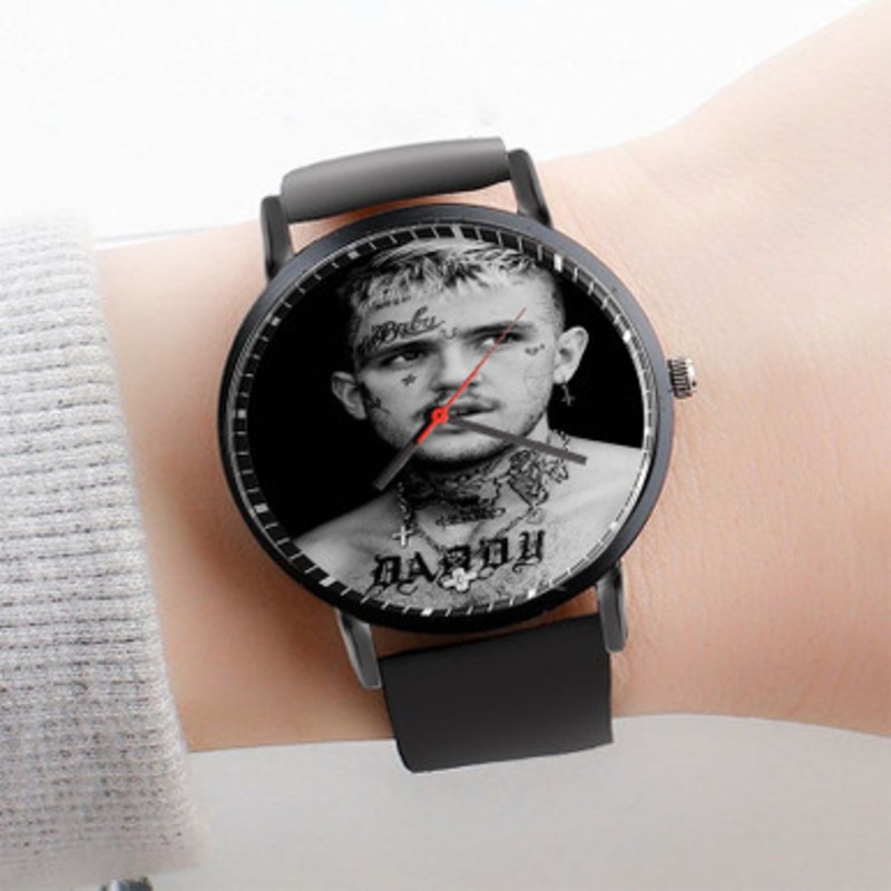 Pastele RIP Lil Peep Art Watch Custom Unisex Black Quartz Watch Premium Gift Box Watches