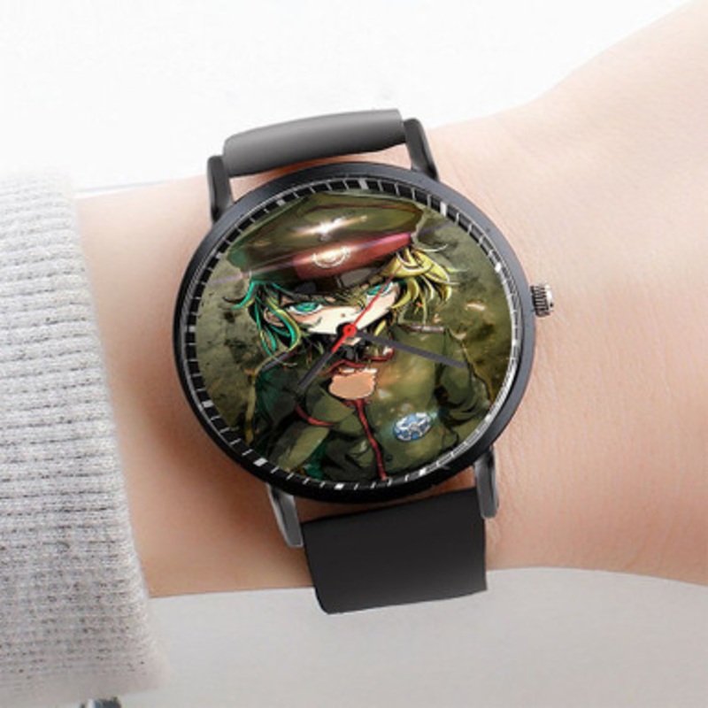 Pastele Saga of Tanya the Evil Watch Custom Unisex Black Quartz Watch Premium Gift Box Watches