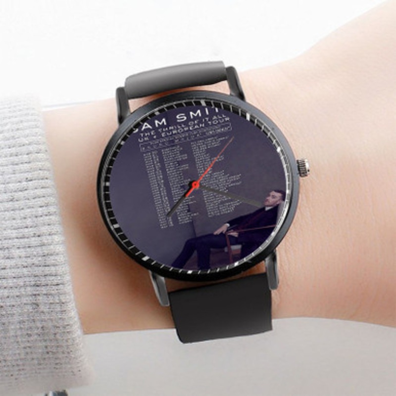 Pastele Sam Smith Tour 2018 Watch Custom Unisex Black Quartz Watch Premium Gift Box Watches