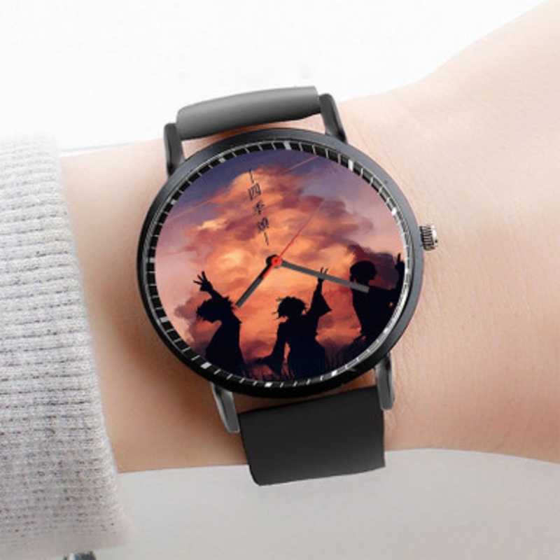 Pastele Samurai Champloo Watch Custom Unisex Black Quartz Watch Premium Gift Box Watches