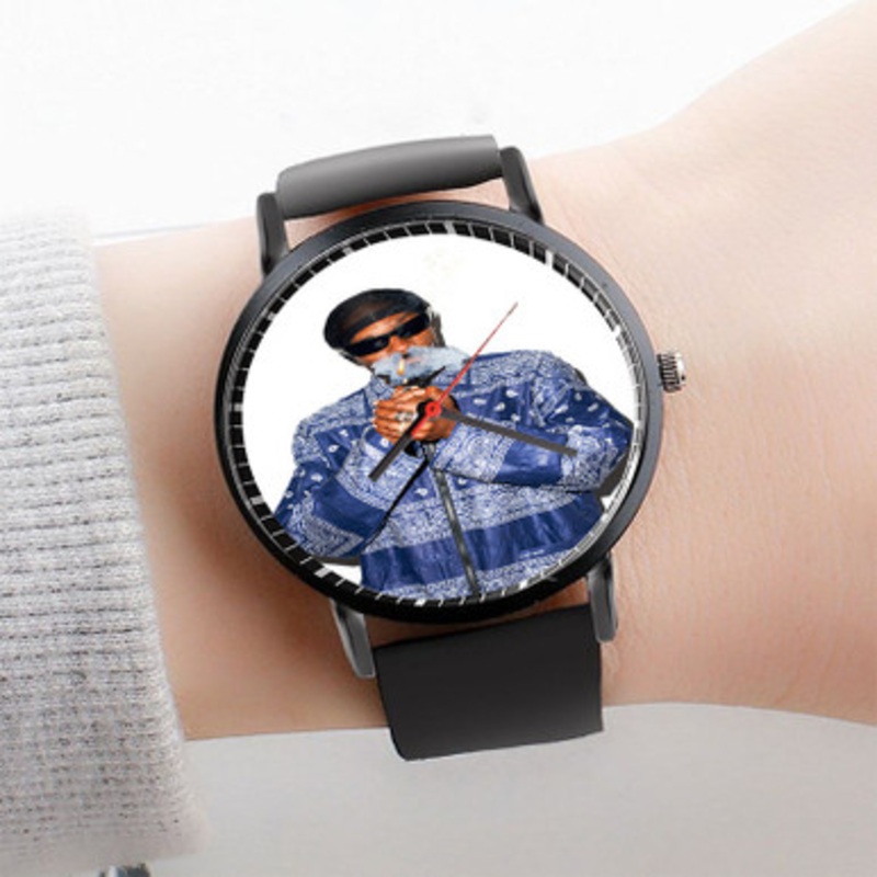 Pastele Snoop Dogg Watch Custom Unisex Black Quartz Watch Premium Gift Box Watches