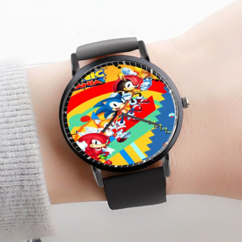 Pastele Sonic Mania Plus Watch Custom Unisex Black Quartz Watch Premium Gift Box Watches