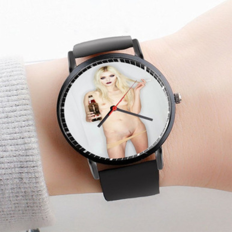 Pastele Taylor Momsen Arts Watch Custom Unisex Black Quartz Watch Premium Gift Box Watches