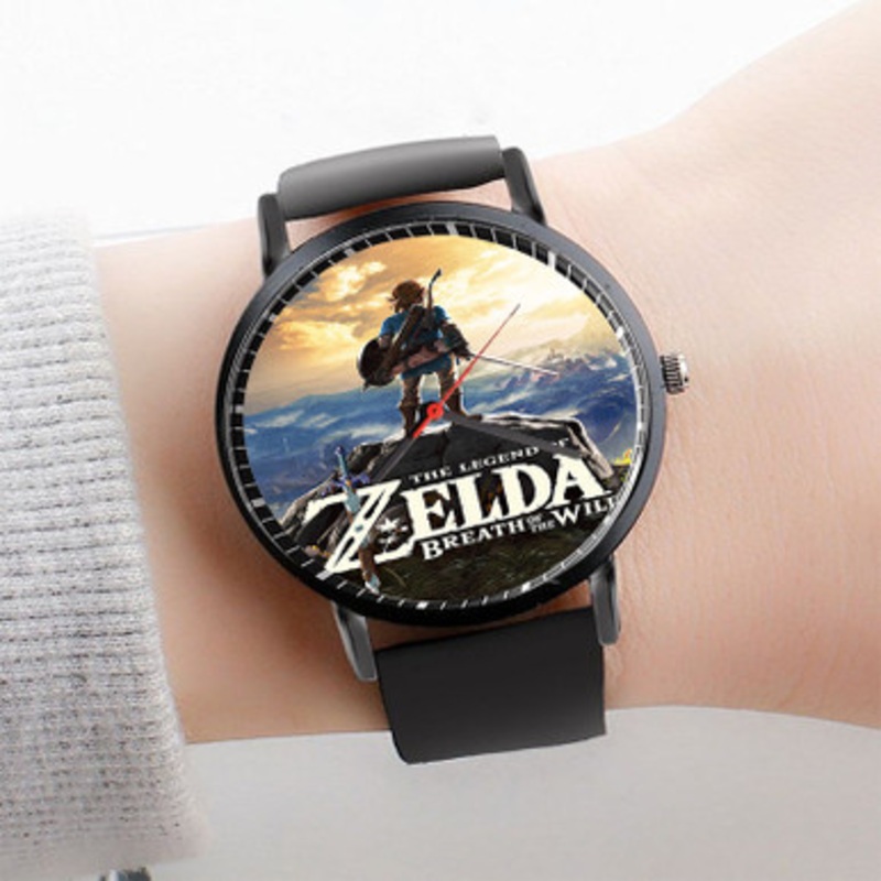 Pastele The Legend of Zelda Breath of the Wild Watch Custom Unisex Black Quartz Watch Premium Gift Box Watches
