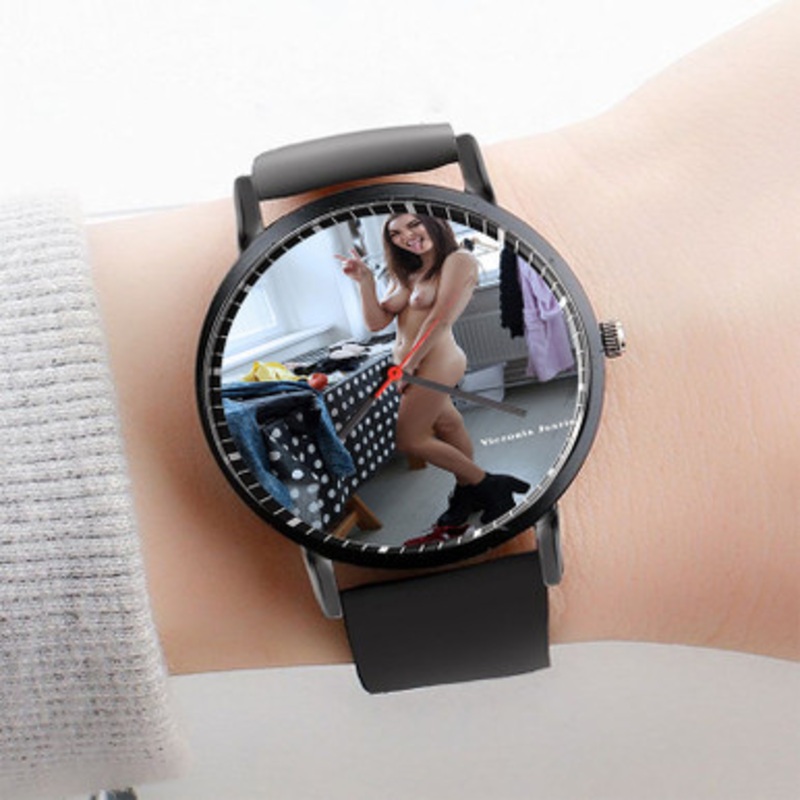Pastele Victoria Justice Watch Custom Unisex Black Quartz Watch Premium Gift Box Watches