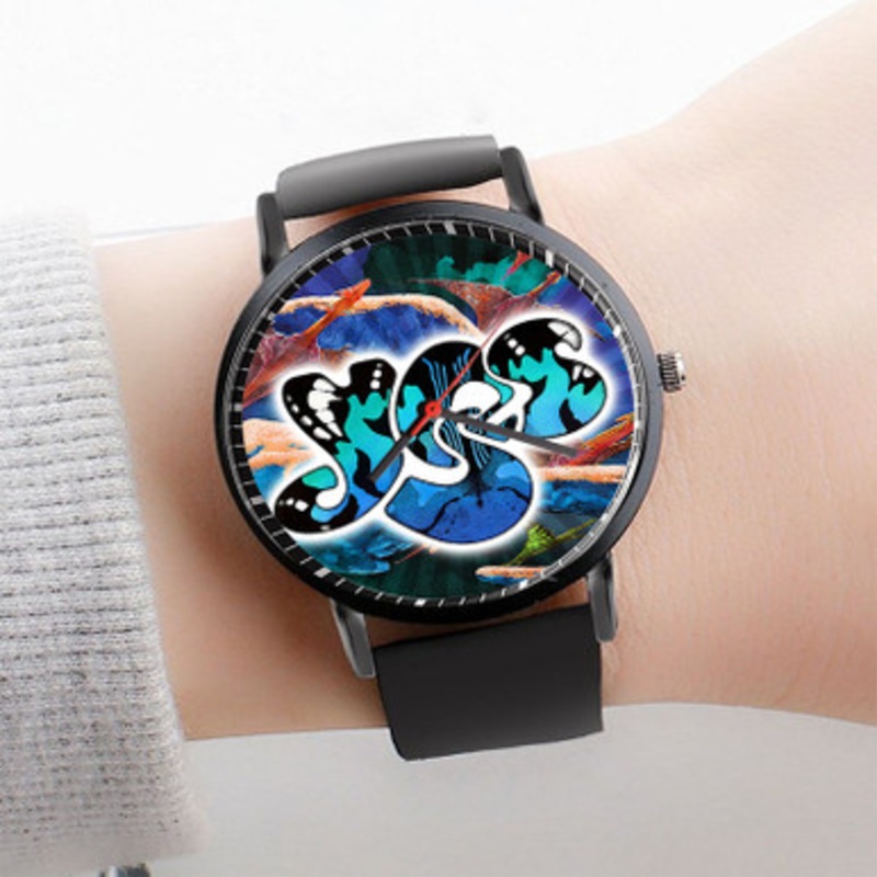 Pastele Yes Band Watch Custom Unisex Black Quartz Watch Premium Gift Box Watches