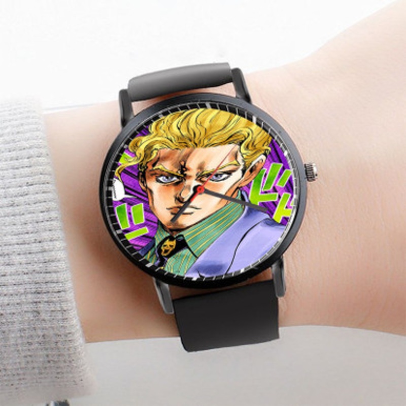 Pastele Yoshikage Kira Jojo s Bizarre Adventure Watch Custom Unisex Black Quartz Watch Premium Gift Box Watches